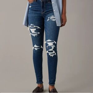 EUC, AE Next Level Super High-Waisted Patched
Jegging, Size 0